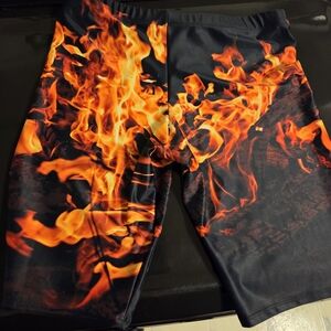 Flame Print Shorts